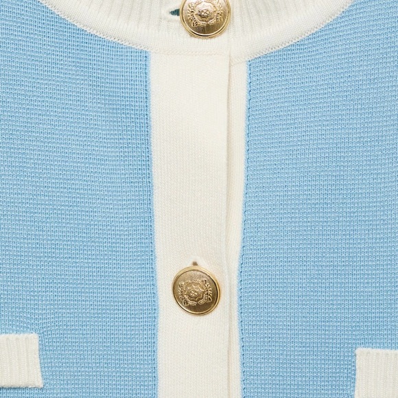 NWT MANGO
Women's Contrast Piping Knitted Waistcoat Sweater - Picture 6 of 8